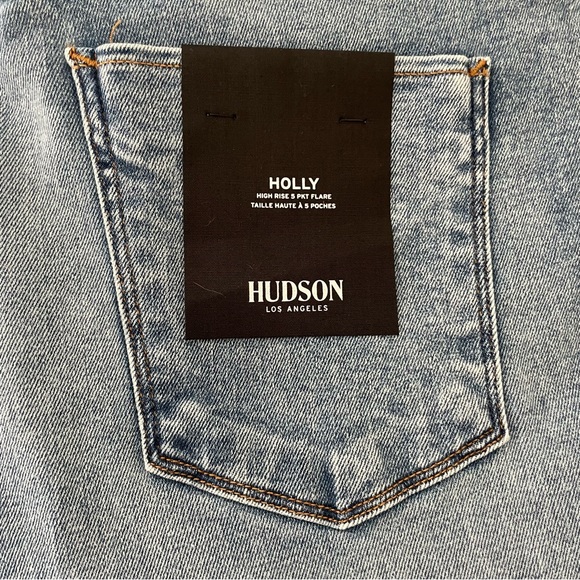 Hudson Jeans Holly High Rise Flare sz. 34 features raw hemline NWT - Picture 2 of 8